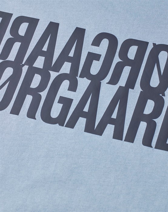 Single Cotton Tuvina Logo T-shirt - Faded Denim